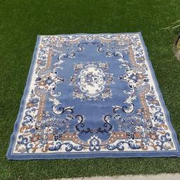 BLUE HOME DECORE AREA RUG $30(CASH ONLY)IN OAKDALE (NO HOLDS) YOU PICK UP...(CROSS POSTED)... ALL SALES ARE FINAL!..IT'S IN GREAT SHAPE... 
SIZE 7ft.4inc.by 5ft.2inc..... FROM NON SMOKING HOME, NO STAINS, NO PETS... I JUST CLEANED IT. #MASONSTREASUREHUNT
#OAKDALECALIFORNIA ...FOR MORE PICTURES AND OTHER GREAT DEALS JOIN MY FACEBOOK GROUP MASON'S TREASURE HUNT GROUP https://www.facebook.com/groups/440334236115801/