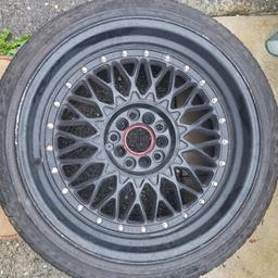 Vw. Audi. Skoda. BBS Dare Alloy wheels x 4
size 18's 8.5j .
fitment size 112.
some kerb damage on all of them.
four good tyres.
collection only. May deliver if local.
£200.00 or nearest offer