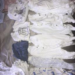 X8 babygrows Marks& Spencer’s
X8 babygrows from next 

X10 vest bodysuits from both m&s and next