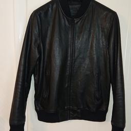NEXT LEATHER JACKET, NEW. TWO ZIP FRONT POCKETS, ONE INSIDE BREAST POCKET. SIZE LARGE. BARGAIN