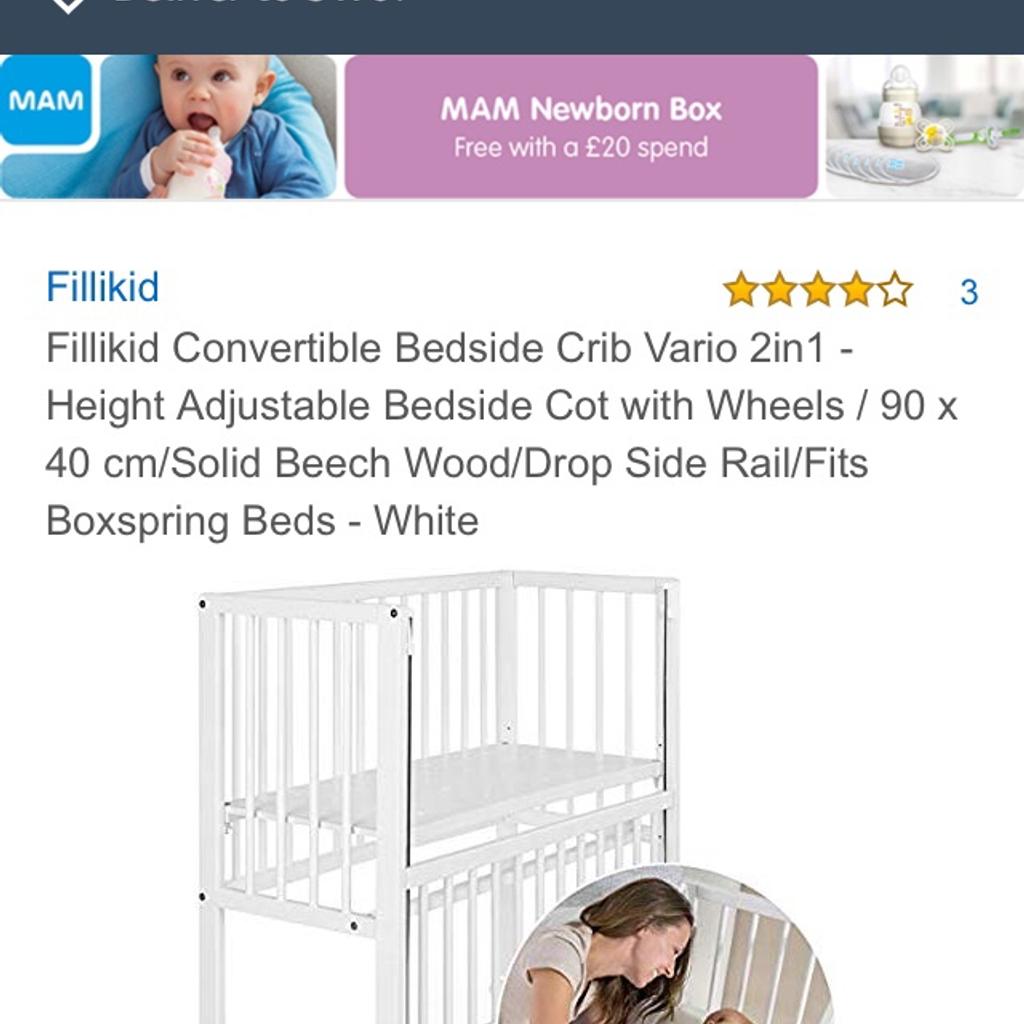 Fillikid convertible bedside crib vario 2 in sales 1