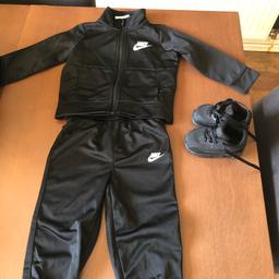 Black nike tracksuit brand new never been worn without tags has been tried on! Also selling the trainers Nike air max which are size 2.5 the tracksuit says size 18 months but is more like a 9-12 months £20 for all SMOKE FREE HOME