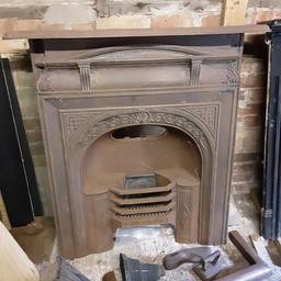 Genuine antique Victorian fireplace. 

Measures approx 
105.5 cms wide (mantle)
91 cms wide (base)
116 cms high.

Collection Maidstone Road, Rochester.

Viewing and offers welcome.
