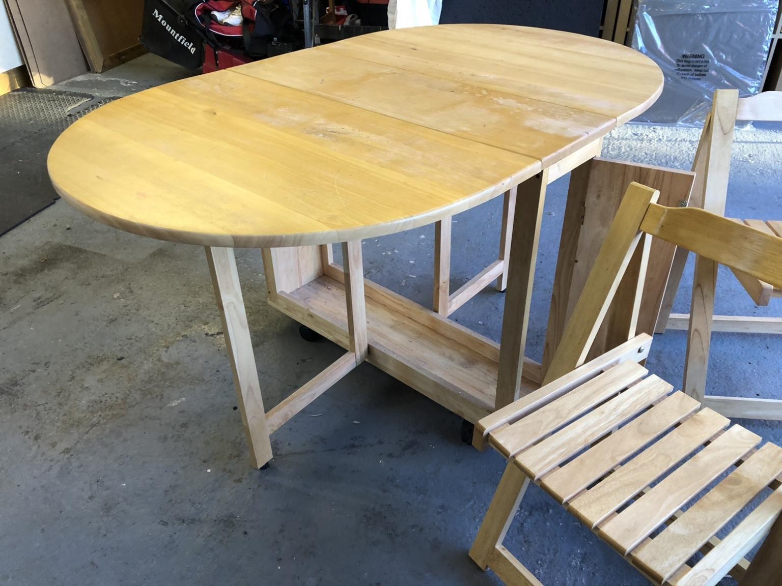 Drop Leaf Folding Table and chairs in L14 Knowsley for £45.00 for sale