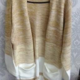 new cardigan cream and light brown colour.never been worn.smoke free home.size 8-10.