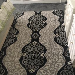 Silver n black sparkly rug good condition