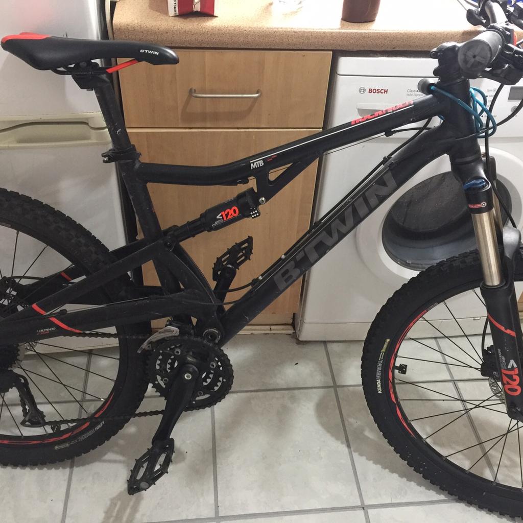 Btwin rockrider 520s full suspension best sale mountain bike