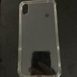 BRAND NEW NEVER USED Clear iPhone XS Max case with bumper cushions to prevent cracking and damage to phone. Also comes with screen protector