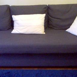 originally from Ikea only used once pulls out into a king size sofa bed

Grey in colour, very dark

Collection only from Cheam