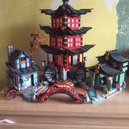 Hear for sale is a lovely Lego ninjago house still have the box and instructions by the look of it all the bits are still hear selling due to my son isn’t interested in ninjago now