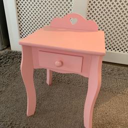 Girls pink bedside table. Pick up L36 x