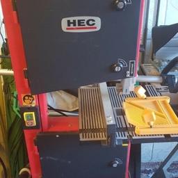HEC bandsaw, good condition, rarely used hence sale. Needs new rubber drive belt.