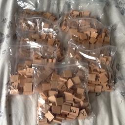 7 x bags of 100 scrabble tiles. Surplus to requirements and not able to return as bought too long ago. As they are superior solid wood quality I paid a lot for each bag so selling as job lot for them all for someone to do as a project. Bargain