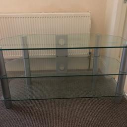 Large Glass tv stand in good condition