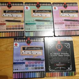 5 verschiedene Sets DaVinci Buntstifte
verschiedene Farben nur wenige Stifte einmal benutzt