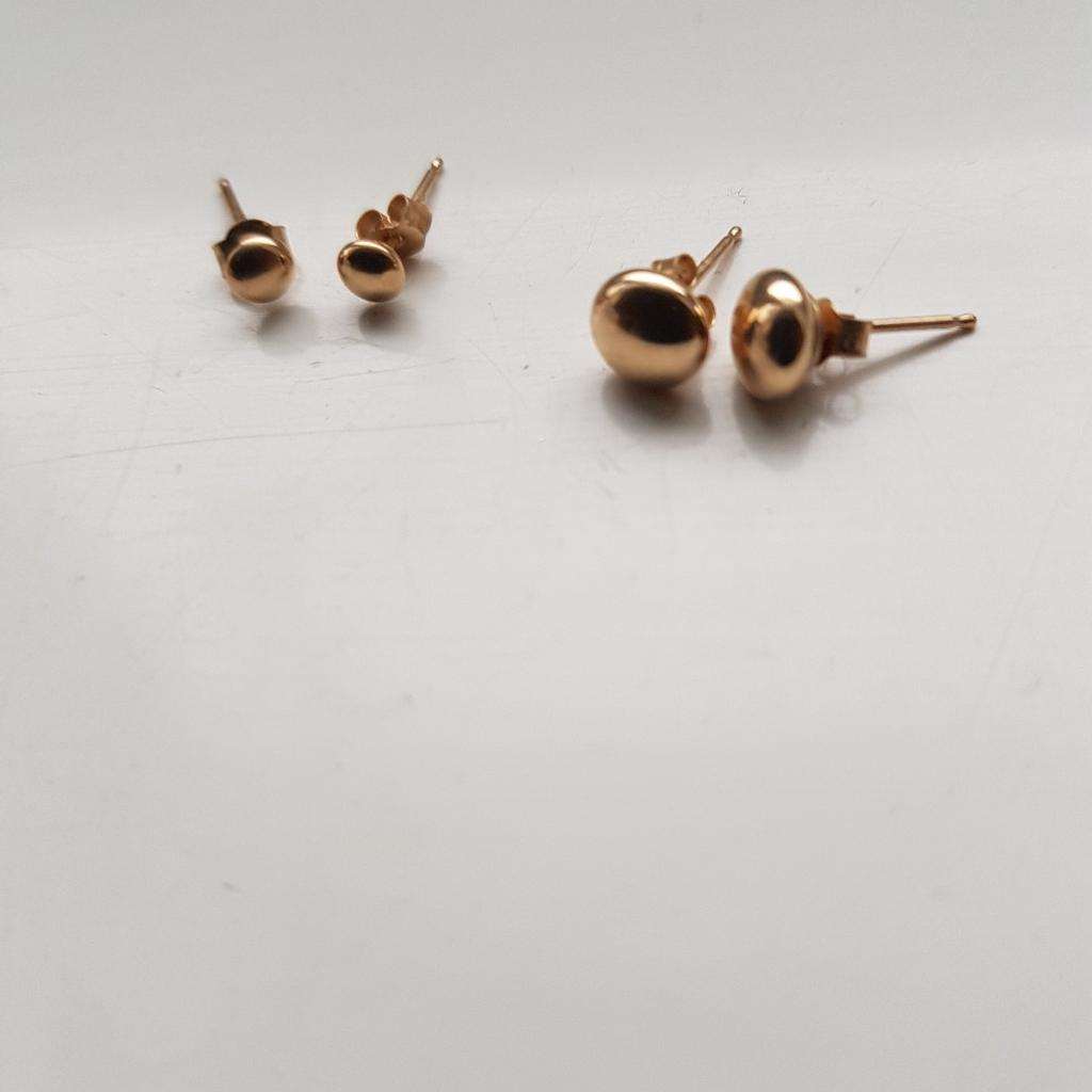 2 pairs of gold earrings very small ideal for childs ears never worn