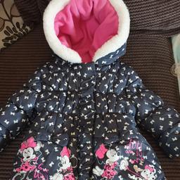 Gorgeous Minnie Mouse Padded Coat Lovely And Warm Great For Cold Weathers Brilliant Condition Age 18-24 Months Collection Only FRODSHAM Cant Deliver Sorry As I Dont Drive.