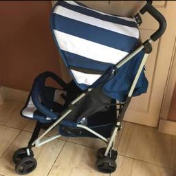 My Babiie Pushchair / Stroller 
Blue & White 
Comes with Rain cover 

Good condition, hardly used!