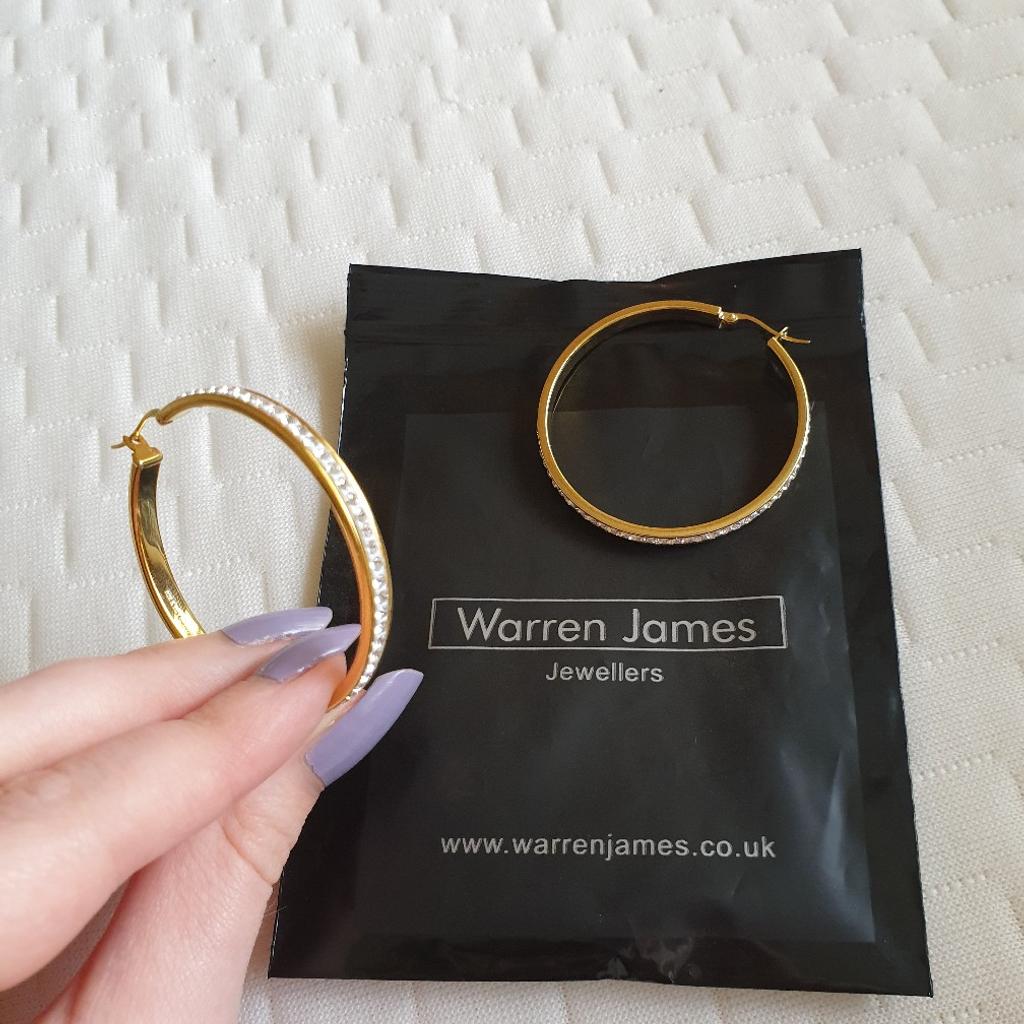 Warren James gold earrings in Walsall for £40.00 for sale Shpock
