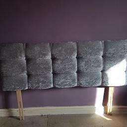 double silver crushvelvet headboard 


collection only