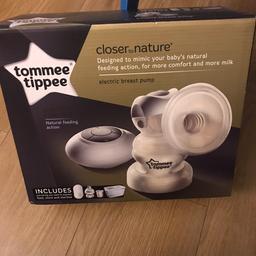 Discreet and comfortable to use,
• Great results at the touch of a button with only 3 parts to clean & assemble
• Massaging motions mimic baby for greater milk yield, Unique soft silicone cup for extra comfort
• Electric or battery operated for use at home or on the go, Includes steriliser box
Excellent condition. Also extra teats brand new.