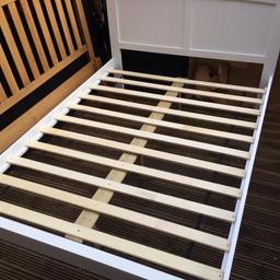 Beautiful beeston wood white double bed frame.
£90

Can arrange delivery for fuel
Advertised elsewhere