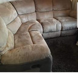 Corner sofa from Harvey's. All pieces are separate there is another section to this not shown in the picture. Good condition reclined both ends. Just been cleaned new furniture arriving early forces quick cheap sale. First to collect
