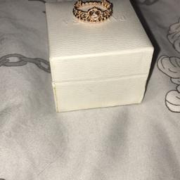 Pandora Princess Tiara Crown Ring Rose Gold. Never worn size 54