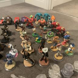 I have a bundle of Disney Infinity characters with game 2.0 version PS3  game with upgrades and destinations included with 44 characters - my son has just outgrown the game. 

Based in Wilmington total is £50 for it all