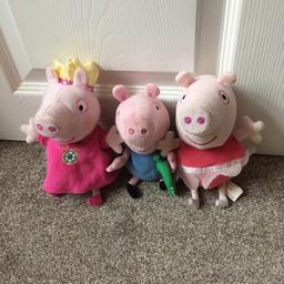 1 talking princess peppa, 
George beanie plush
Ballet Peppa needs new batteries
All to go together