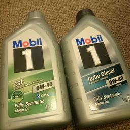 Mobil 0w40 oil, 2x1l 'cans' never opened and brand new.