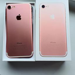 iPhone 7 32Gb Rose Gold mint condition, no scratches or any damage Unlocked to all networks, comes with original Box and all accessories and with screen protector and case. Excellent condition guaranteed