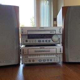 Sony stero with speakers. 
CD player and radio and cassette player. 
Great condition.