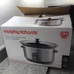 Murphy Richard slow cooker
Used once  still have it in the box 
It’s 6.5 litre