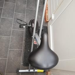 Foldable exercise bike, various modes can be used such as heart rate monitor and calorie counter. Barely used and all working properly. collection only please
