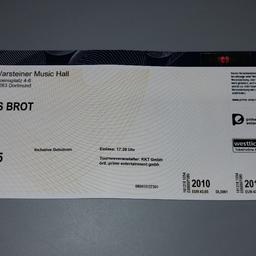 Ich verkaufe eine Fettes Brot Konzertkarte in Dortmund in der Warsteiner Music Hall, am 20.10.19.Ich selbst kann leider nicht hingehen.

Nur an Selbstabholer.
