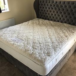 Super king size divan bed with drawers in the base. Super comfy mattress, just been professional all steam cleaned today.Cost over £1200 12 months ago.
Needs to go quick hence low price