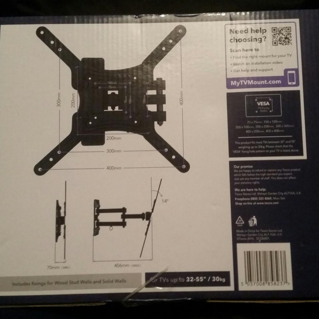 multi position tv wall bracket 32" 55" in E17 Forest für £ 18,00 zum