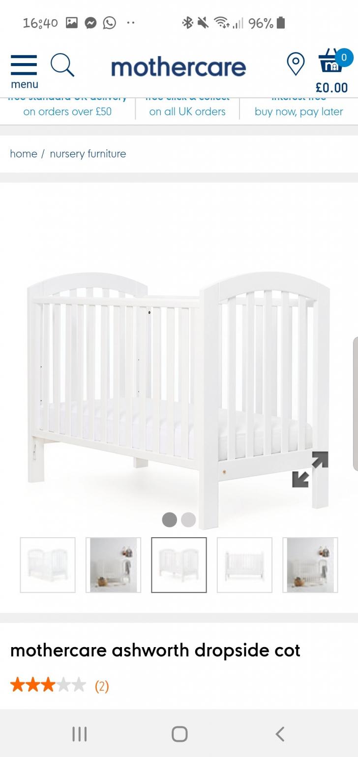 Ashworth drop best sale side cot