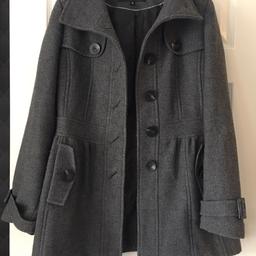 Size 12 coat purchased from Warehouse. It has been worn but still has plenty of wear left in it.