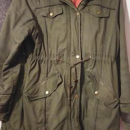Great winter coat size 20 but from size 16 as can be tightened at waist been washed has minor marks on front  comes from smoke free home 