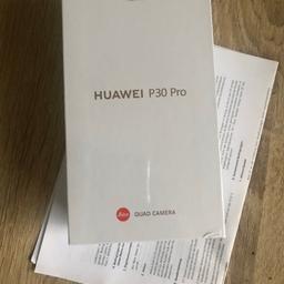 Hiermit Verkaufe ich meine Huawei P30  Pro 128GB in Schwarz Nagel neu noch geschweißt mit Rechnung und Garantie