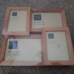 TU Photo Frame. Brand new in sealed packaging. Holds 2 - 6" x 4" photos and 2 - 5" x 3.50" photos. Overall size approximately 28cm wide x 27cm high. Collection from WV8 area. Please note I am only accepting the asking price of £1.75