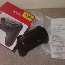 Hardly used fully boxed Pro Controller for the Nintendo Switch.

Under warranty until January 2020 with Argos.