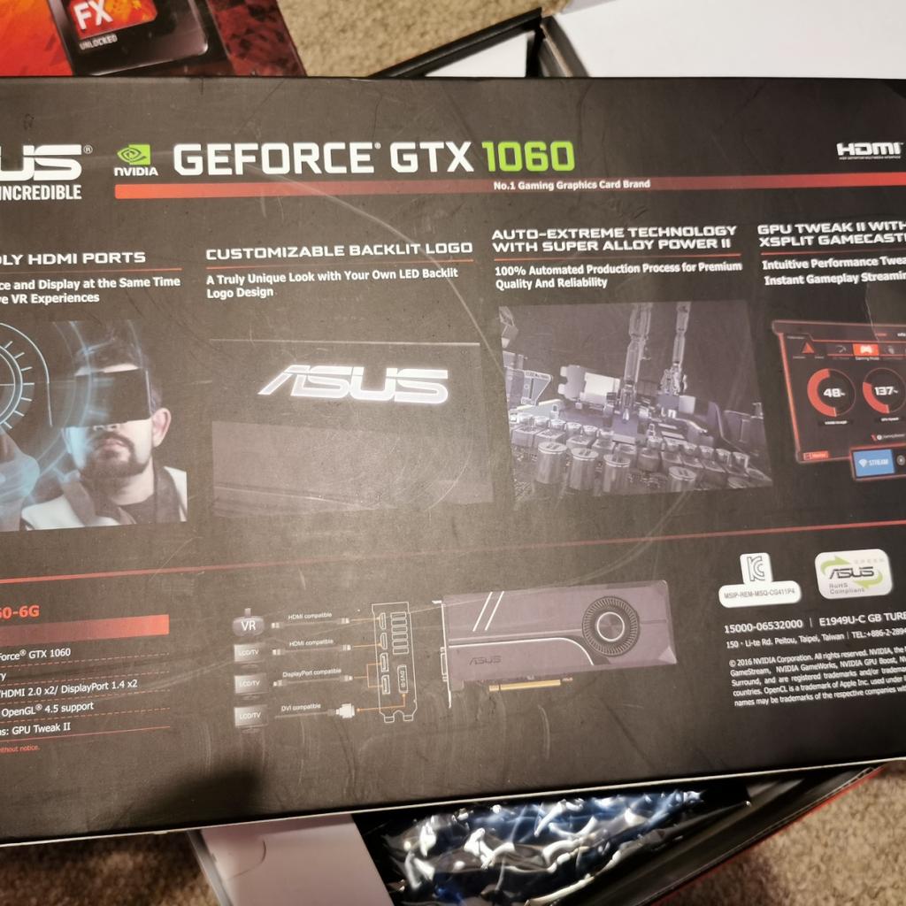 Asus turbo gtx hot sale 1060 6g