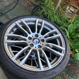 Came off 3 series m sport. Rear 2 tyres need replacing. Usual curb marks here and there. Collection only. Sold as seen.