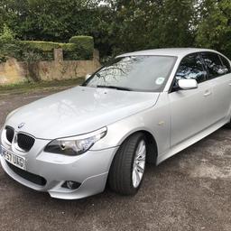 For sale, BMW 5 Series, 525D 3.0, Diesel M sport, 5 door, 2 keys, service history, MOT till 07 April 2020, done 133,600 miles. Contact me for any more information. 


07874 884645