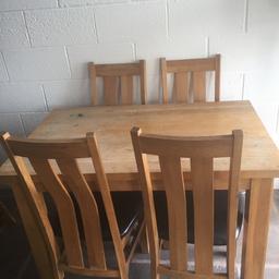 In used condition
Small rips on two chairs would be fit from recovering