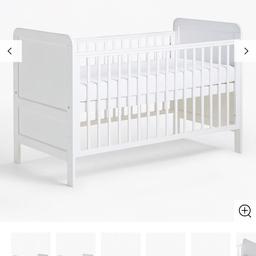 White Cot bed similar to above , taken apart. Good condition. Mattress included, but you may wish to buy new one.