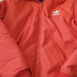 Mens red Adidas winter coat brand new worn once size large lovely coat